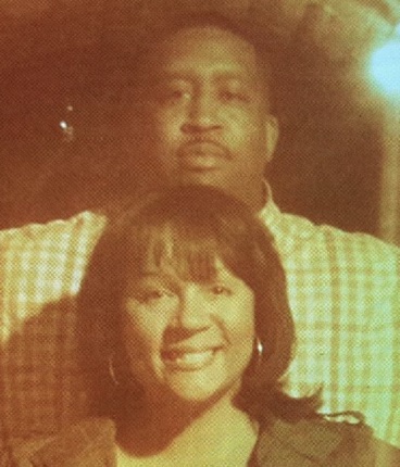 Monet Poole with her husband.